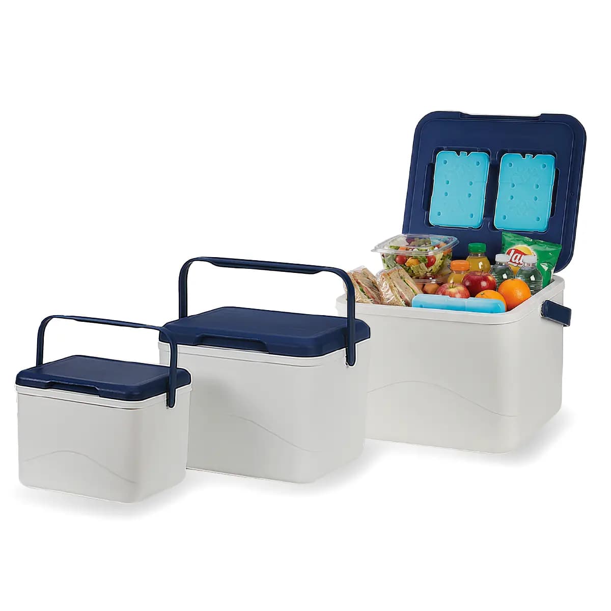 סט 3 צידניות קשיחות FLEXI – 5L + 12L + 24L עם קרחונים | CoolHeat