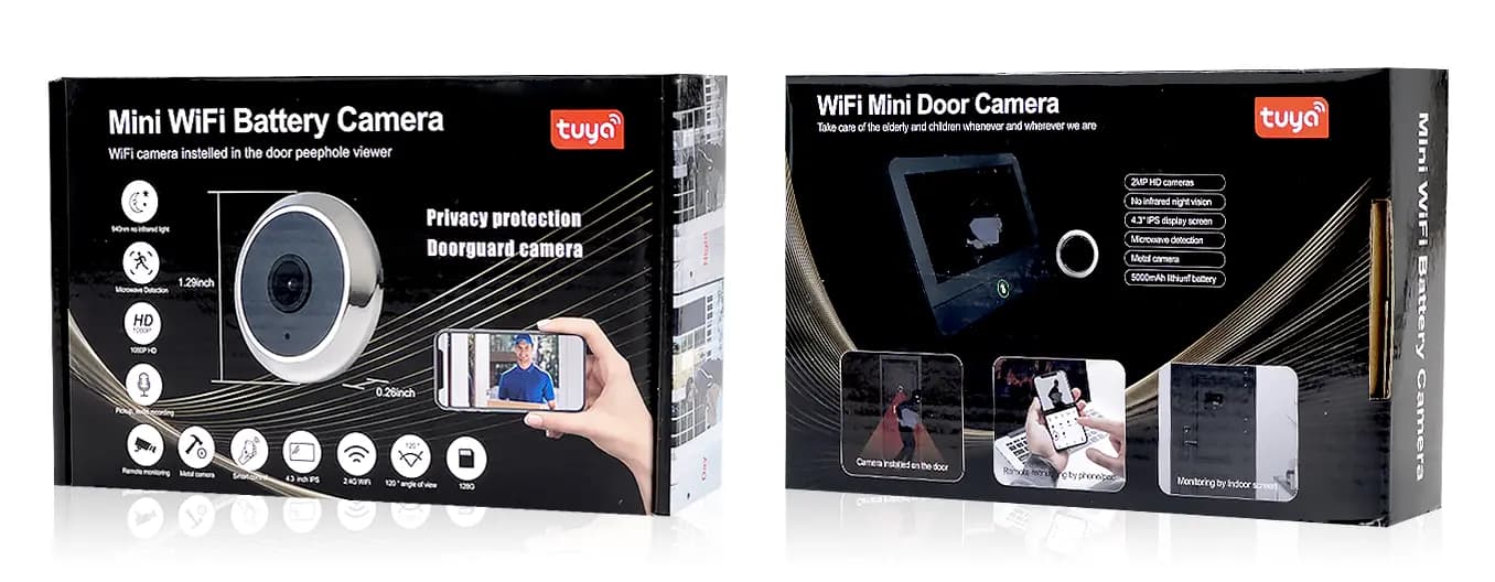 עינית דיגיטלית לדלת S-80 עם מצלמת HD וחיבור WiFi לצפייה מרחוק דרך הסמארטפון